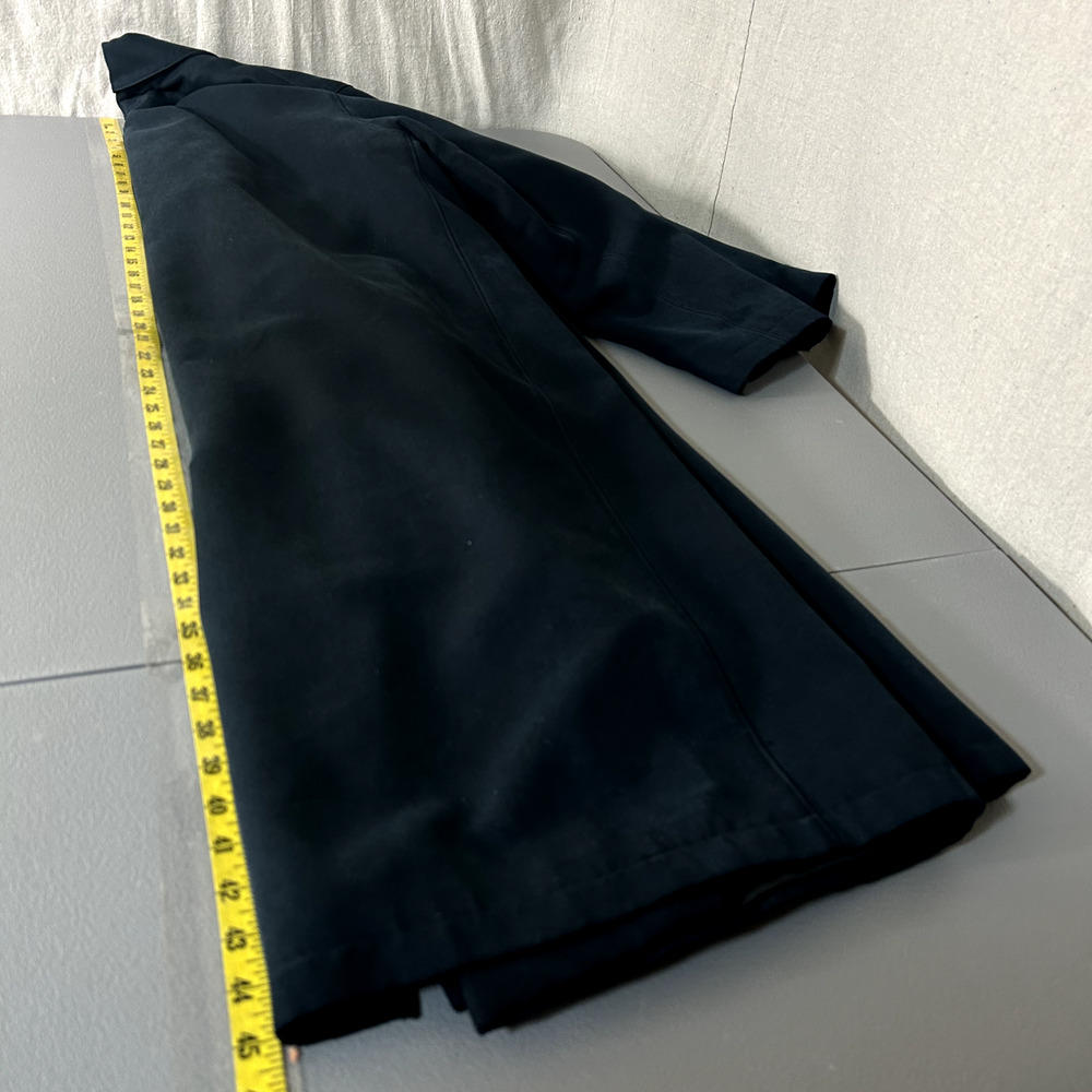 Bill Blass Mens Navy Blue Trench Coat Size 40 Short Removable Wool Liner Classic - Picture 14 of 15